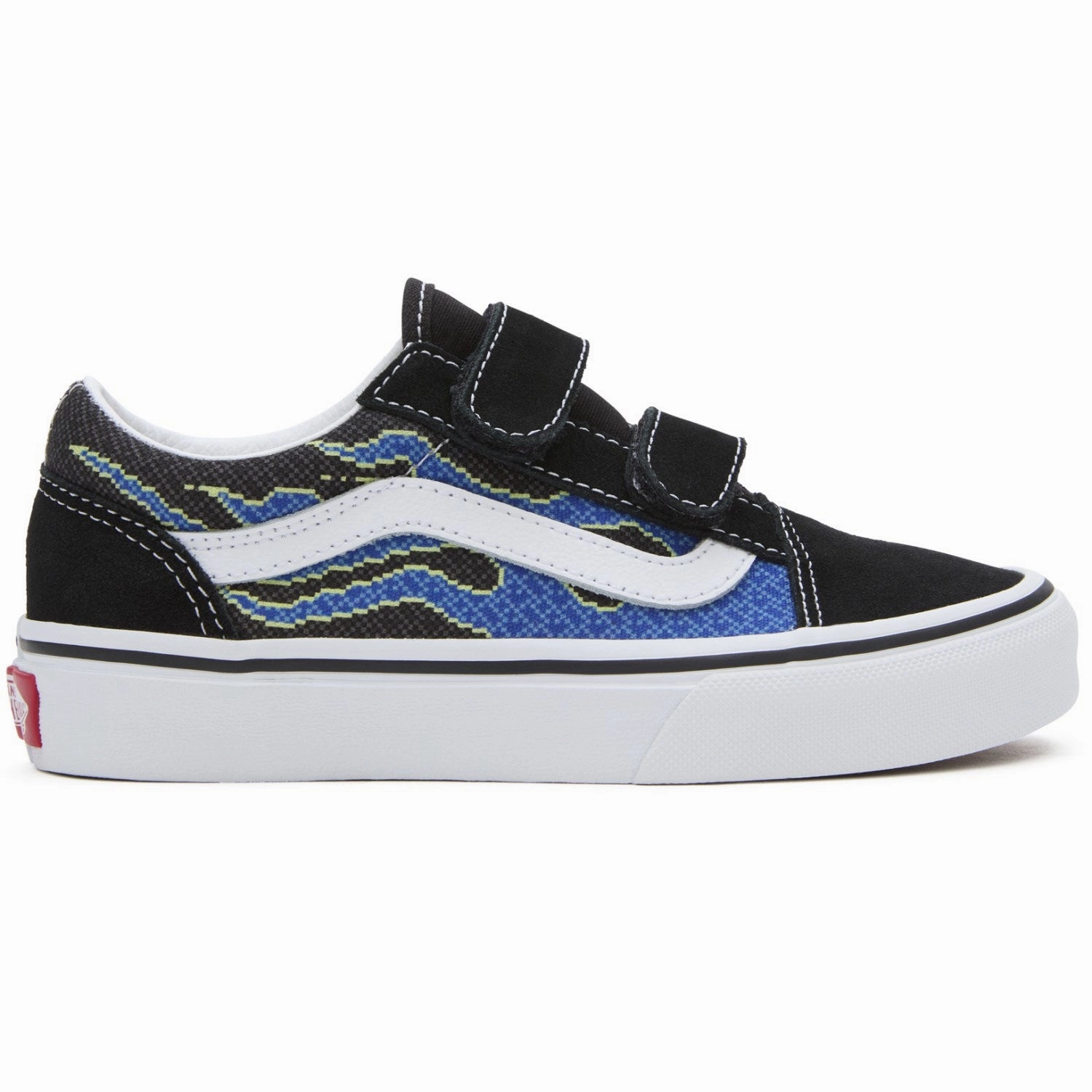 Vans Pixel Flame Black/Blue Uy Old Skool V Sneakers Seasonal Updates