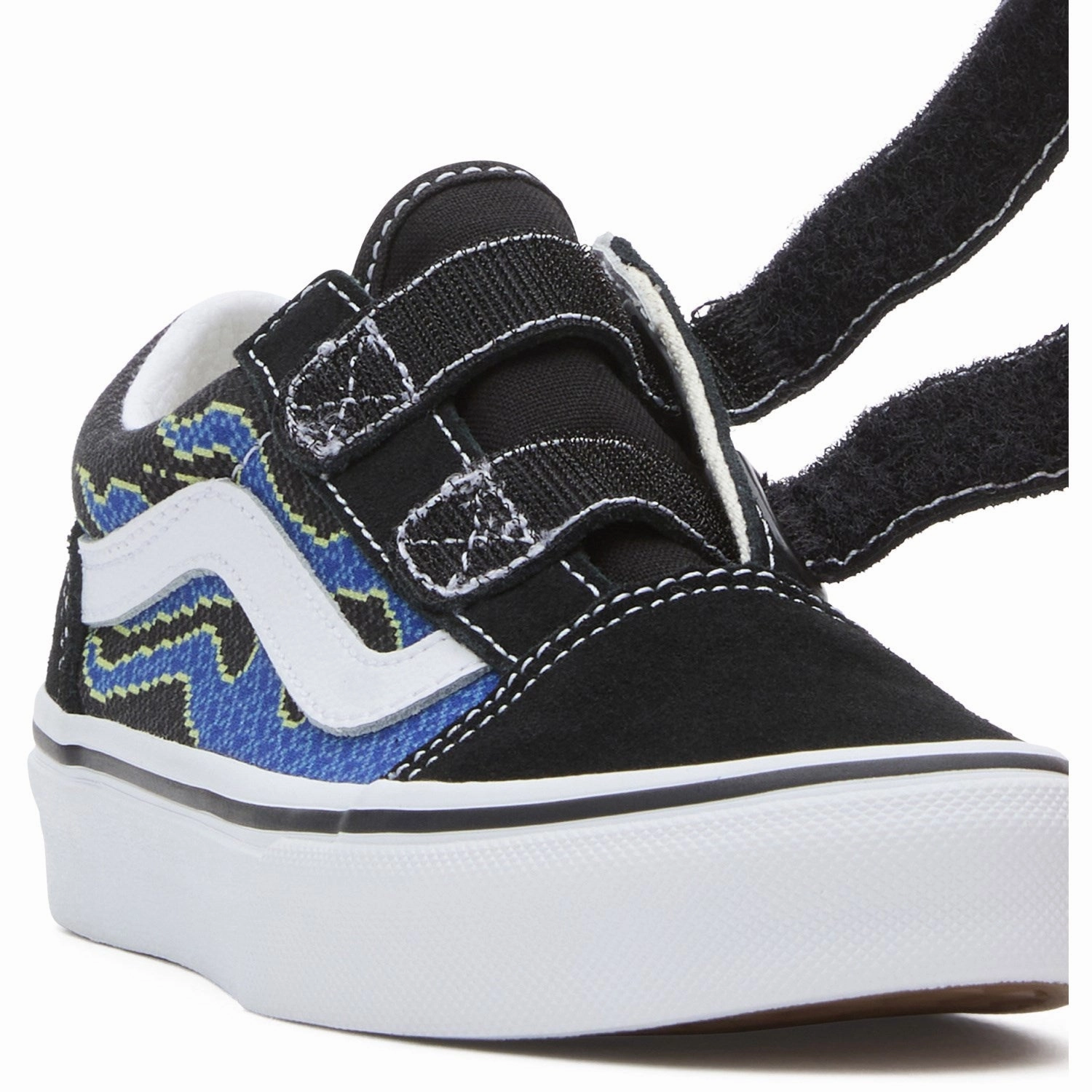 Smart Design Gear Vans Pixel Flame Black/Blue Uy Old Skool V Sneakers