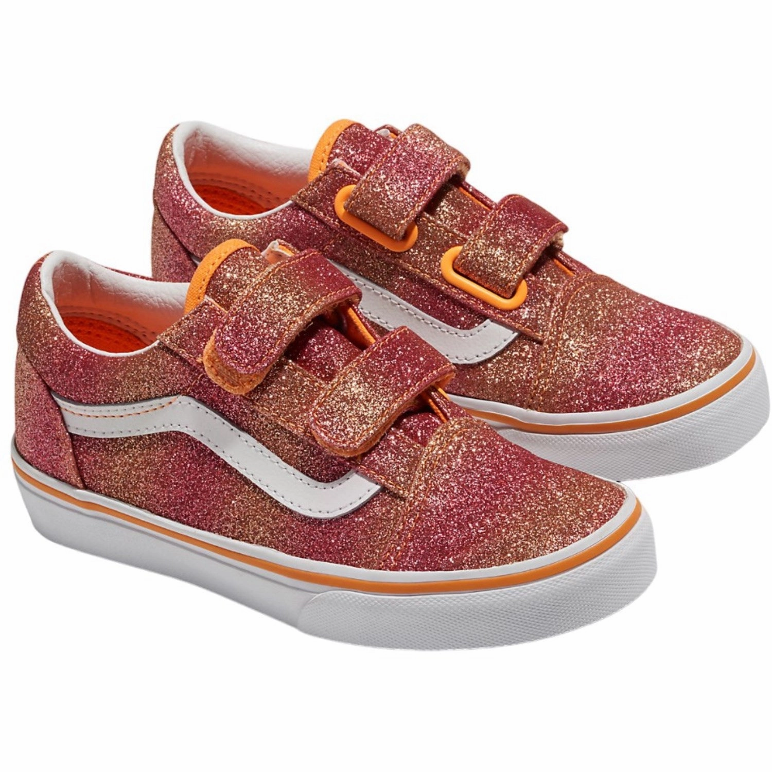 Vans Sunrise Glitter Multi/True White Td Old Skool V Sneakers Flex And Fit Easy Fit System