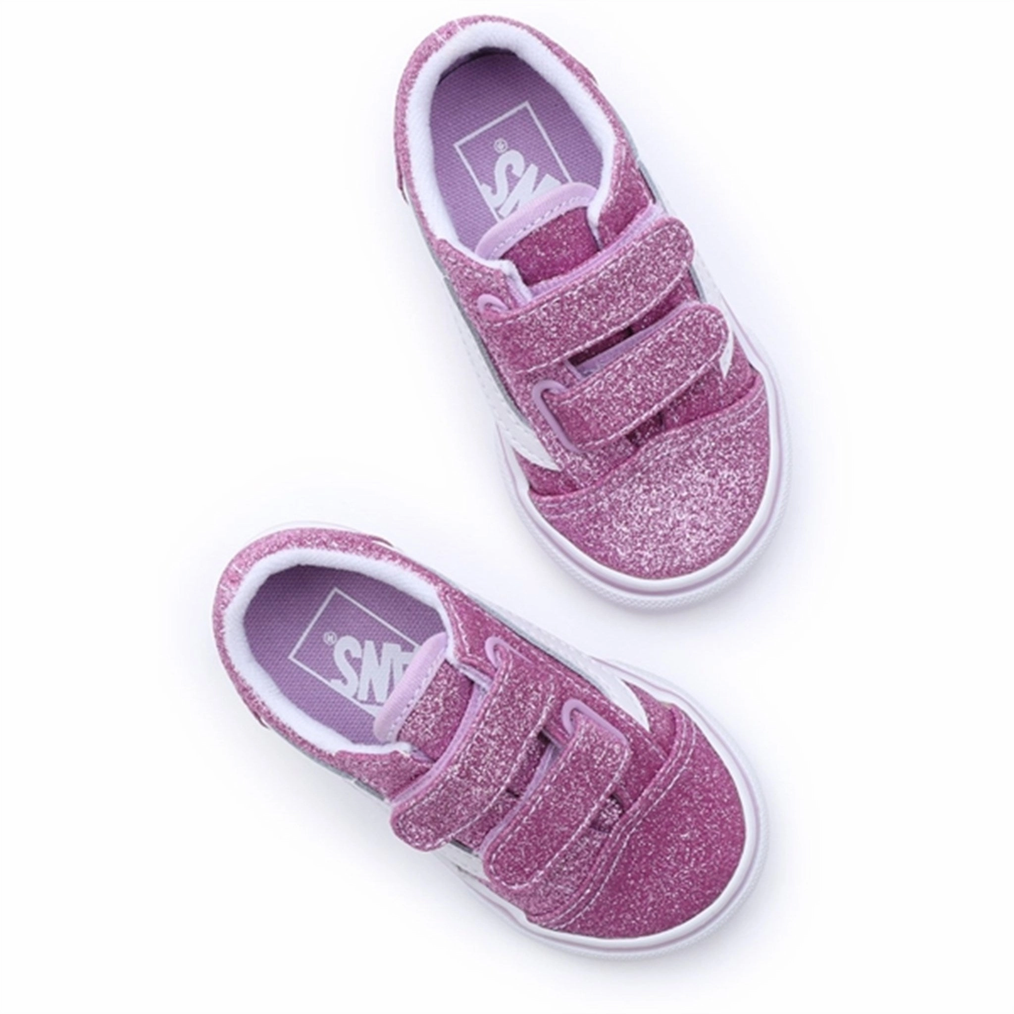 Performance Meets Style Comfort In Layers Vans Td Old Skool V Glitter Lilac Sneakers