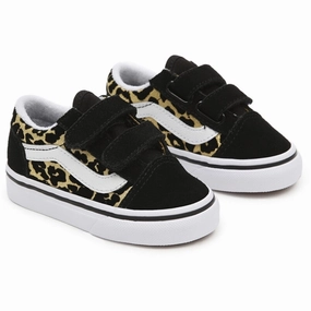 Anytime Movement Shift Your Gear Vans Td Old Skool V Sneakers Flocked Leopard Black/True White