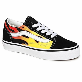 Vans Uy Old Skool Flame Sneakers Black/True White Pure Motion Refined Minimalism