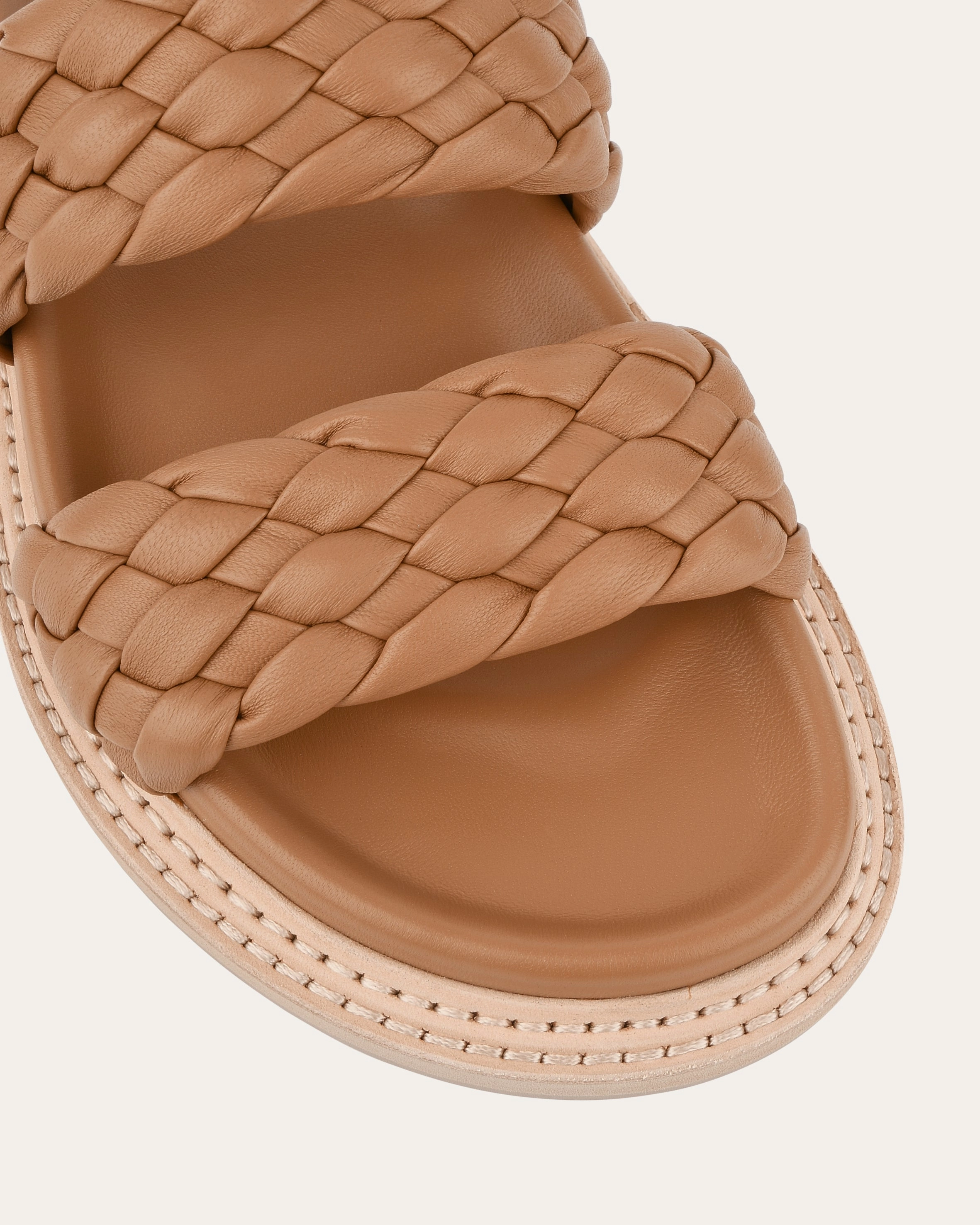 Vega Flat Sandals Toffee Leather New Urbanism
