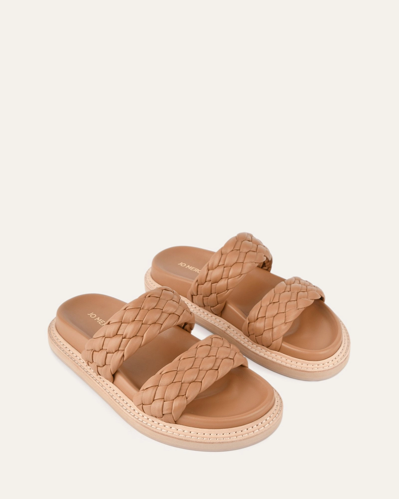 Vega Flat Sandals Toffee Leather Versatile Layers Sleek Routine