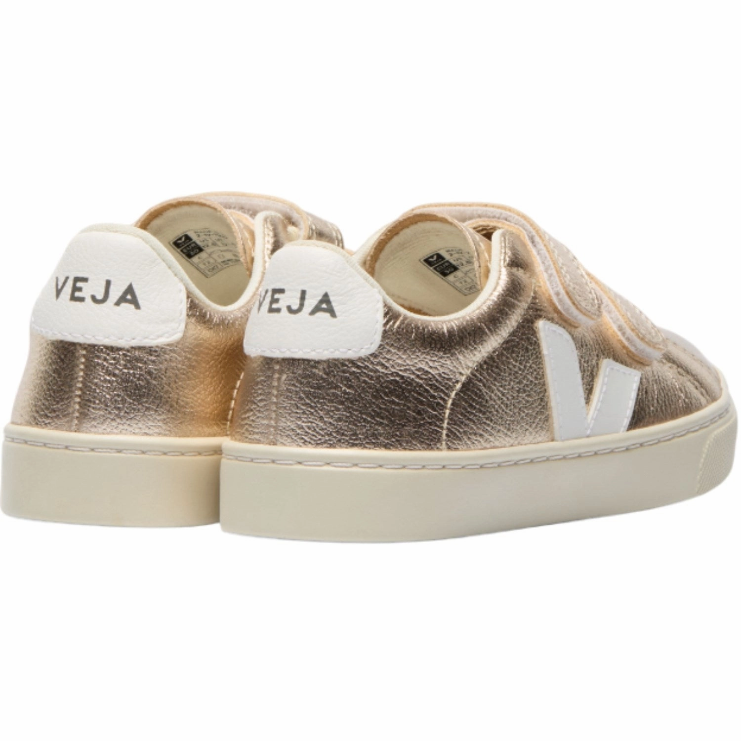 Contemporary Flow Sleek Vibes Veja Platine White Small Esplar Sneakers