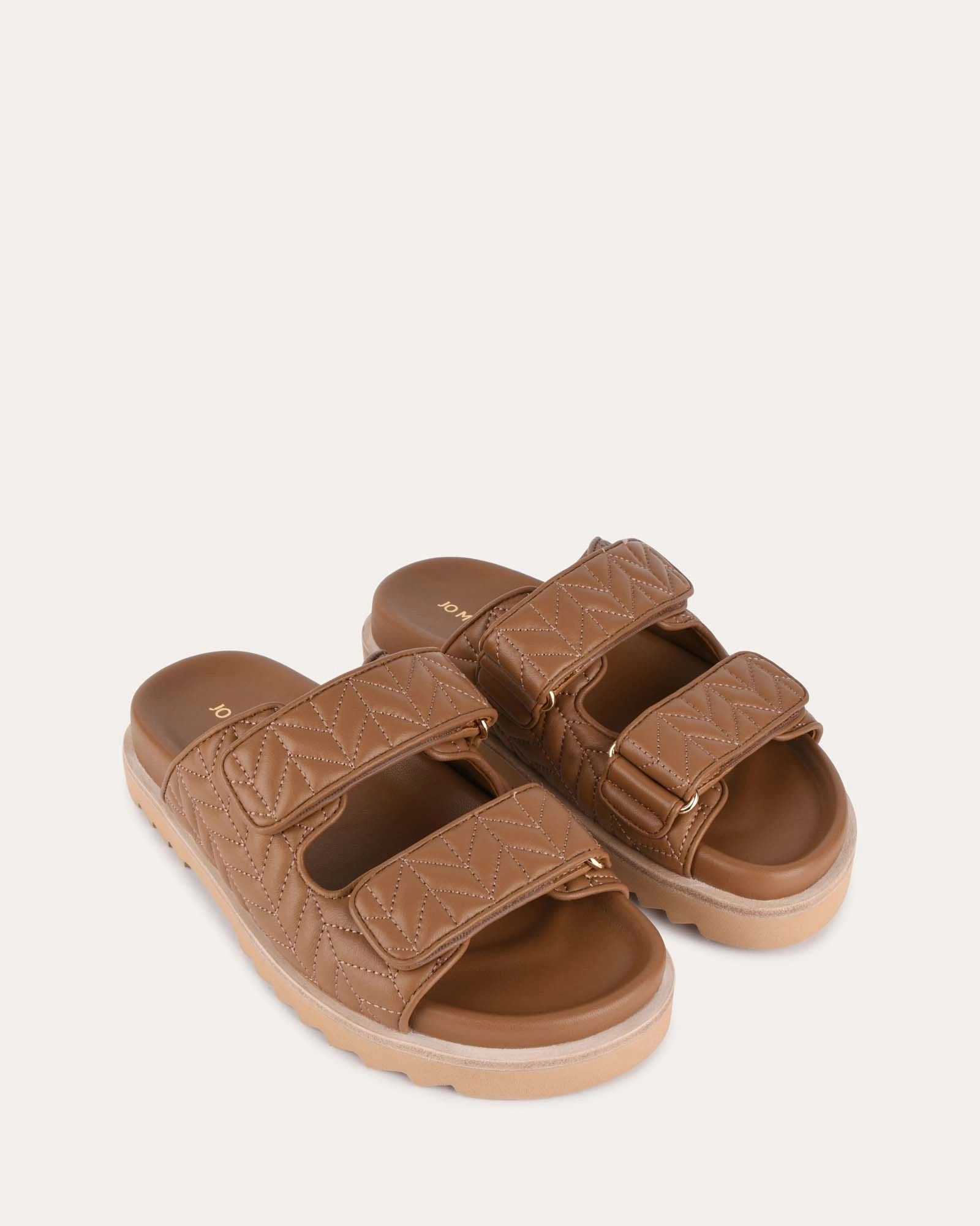 Verity Flat Sandals Caramel Leather Core-Level Comfort Bold And Clean