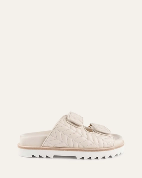 Intentional Daily Verity Flat Sandals Off White Leather