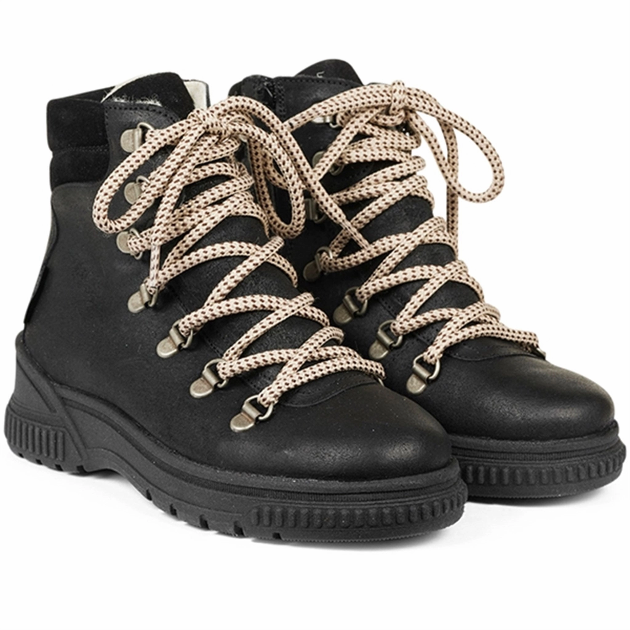 Angulus Tex Lace Boots With Zipper Black Shift Gear