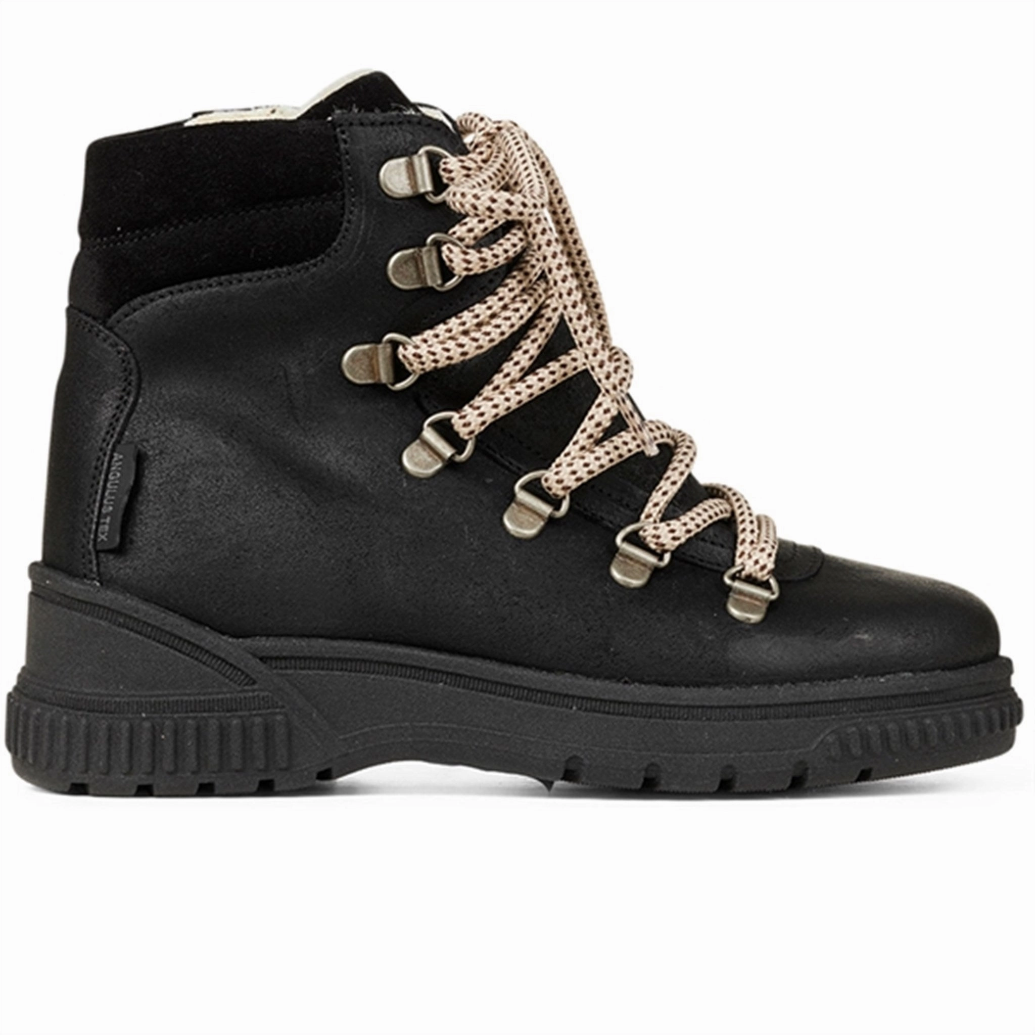 Angulus Tex Lace Boots With Zipper Black Motion-Wear Daily Urban Lifestyle