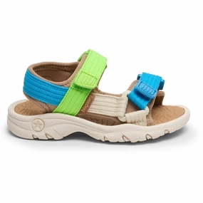 Bisgaard Nico Sandal Bright Blue/Green Edge In Motion
