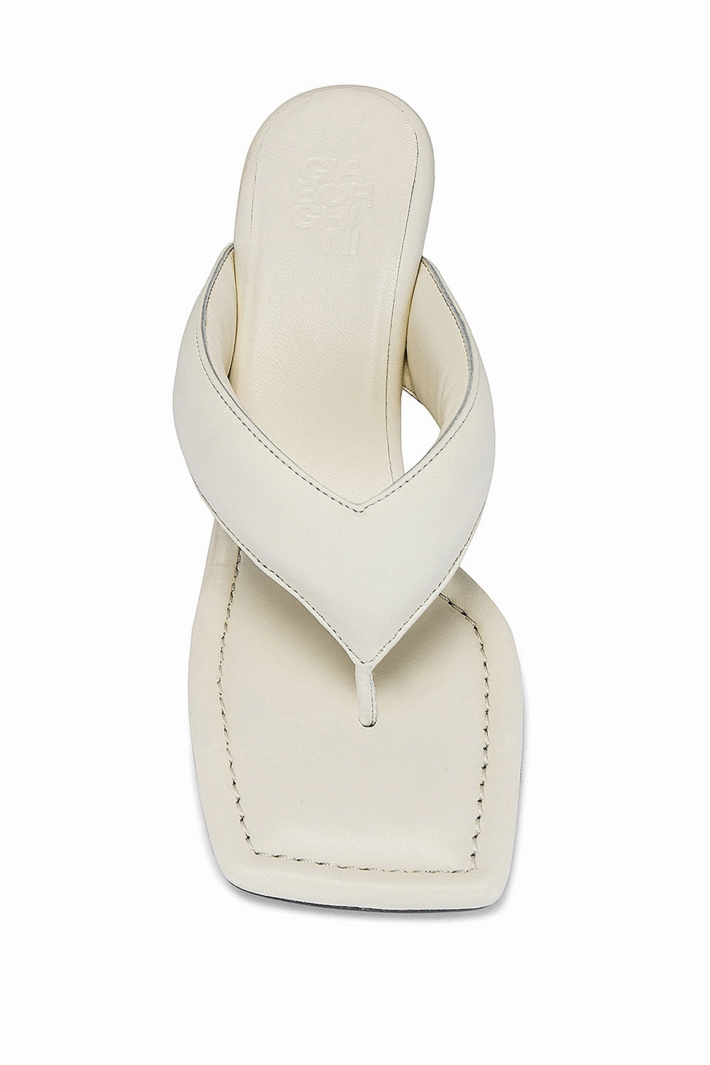 Live Lightwear Gia 6 Leather Thong Sandal In Ivory