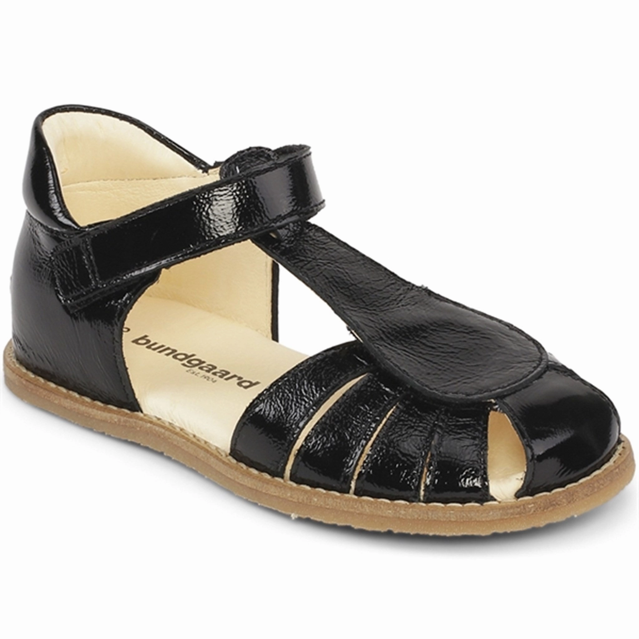 Bundgaard Silja Sandal Black Patent Crafted To Move