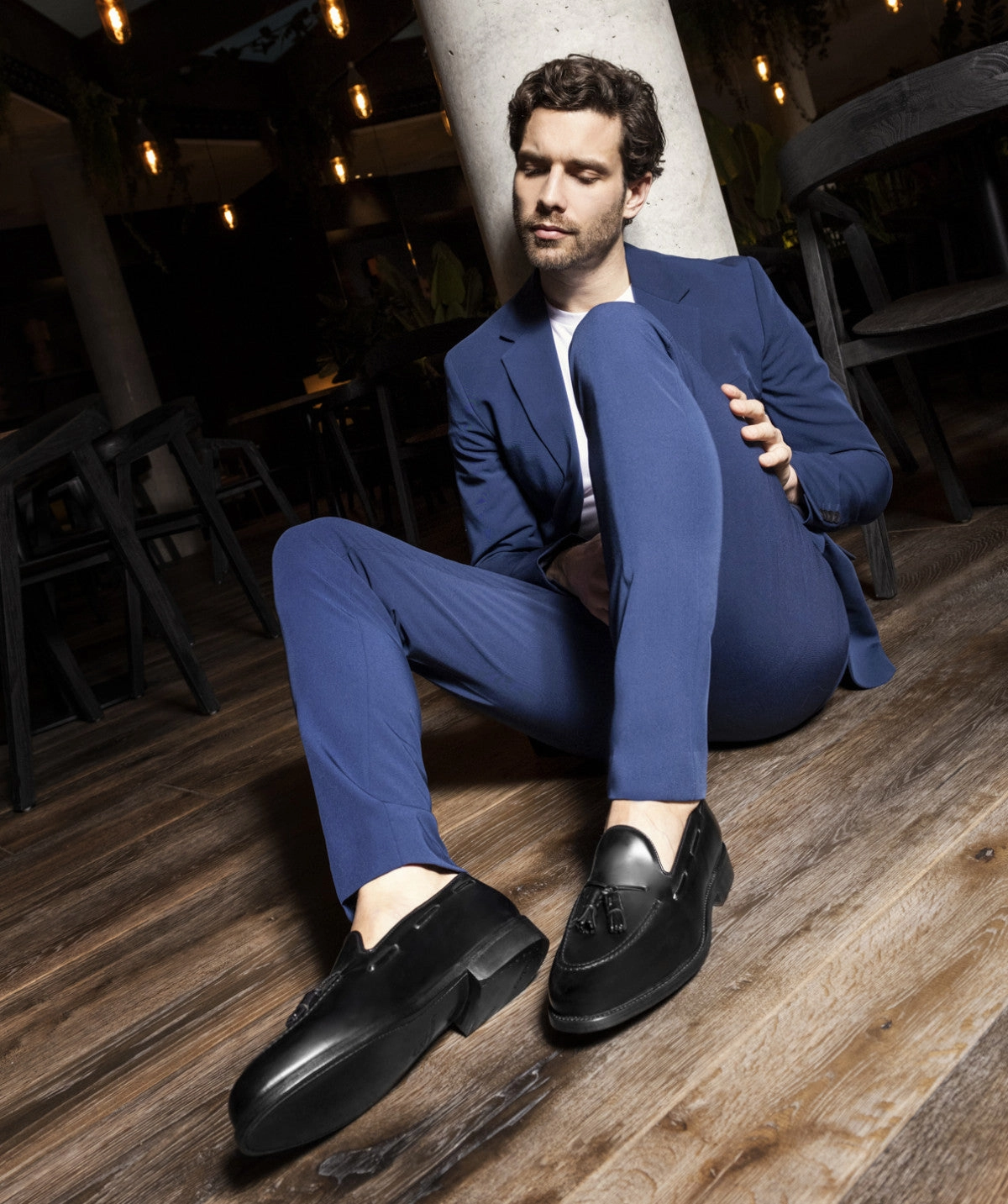 Olden Black Moccasin Form-Led