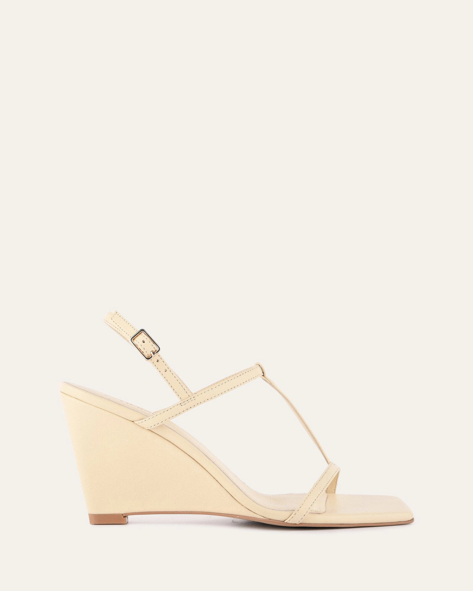 Ophelia Mid Heel Wedges Butter Leather Simple City Essentials On Point