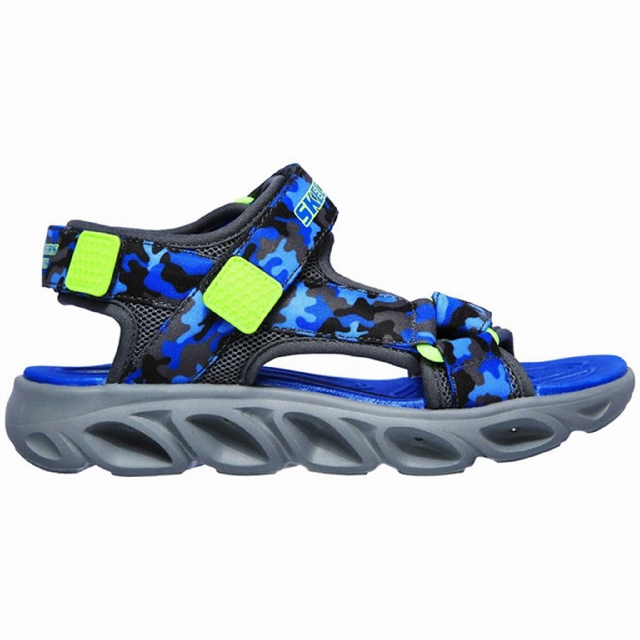 Future-Form Skechers S-Lights Hypno Splash Sandal Blue/Lime