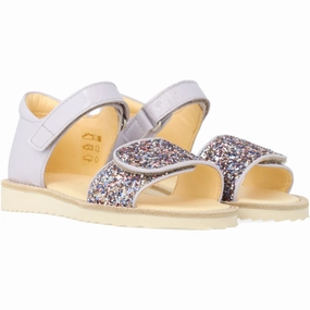 Quiet Design Relaxed Core Angulus Lilac/Pastel Multi Glitter Laksandal Med Funklende Glitterdetalje