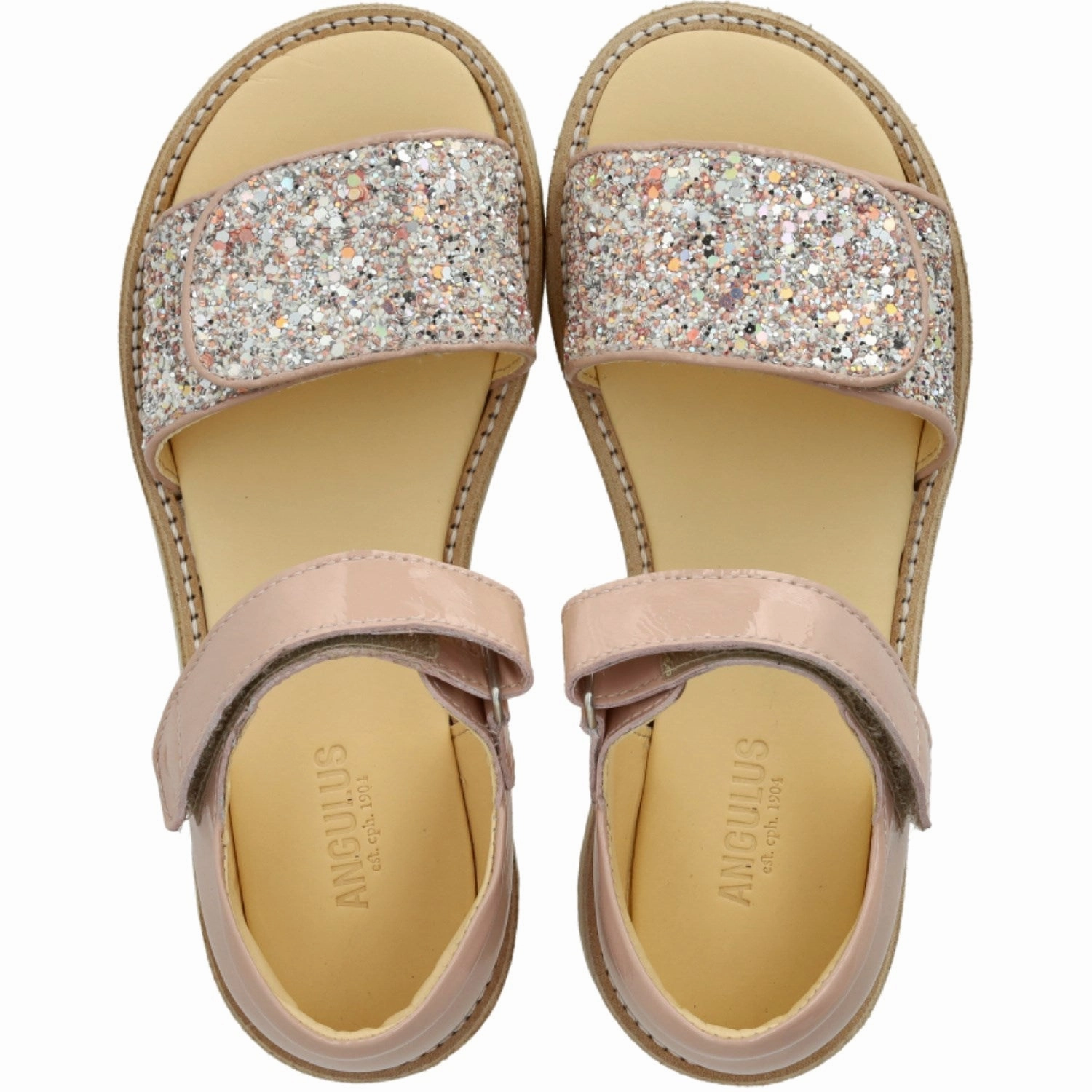 Simplicity Rules Quiet Strength Angulus Rosebud/Rosebud Glitter Laksandal Med Funklende Glitterdetalje