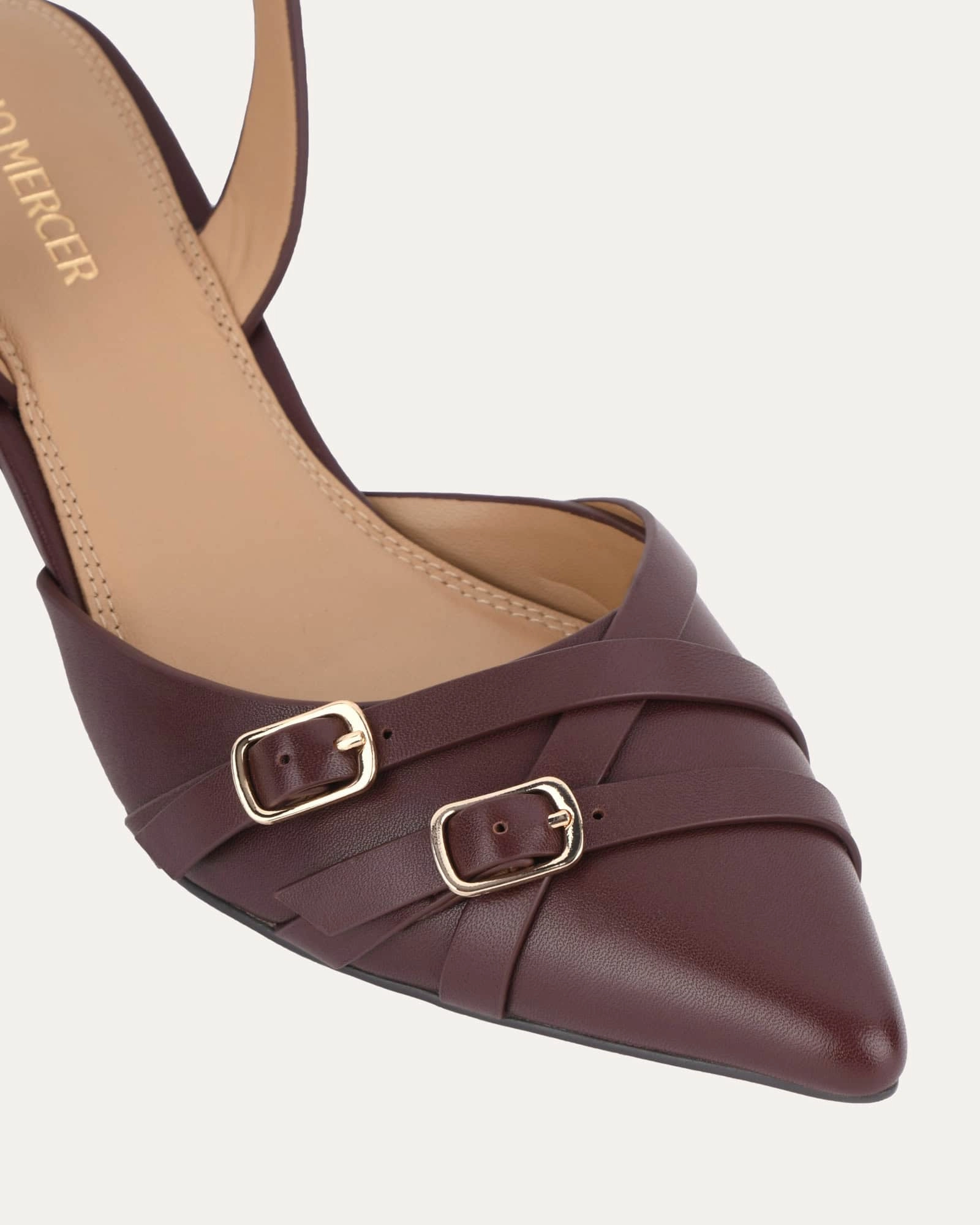Universal Fit Ease-Forward Fit Coby Low Heels Cocoa Brown Leather