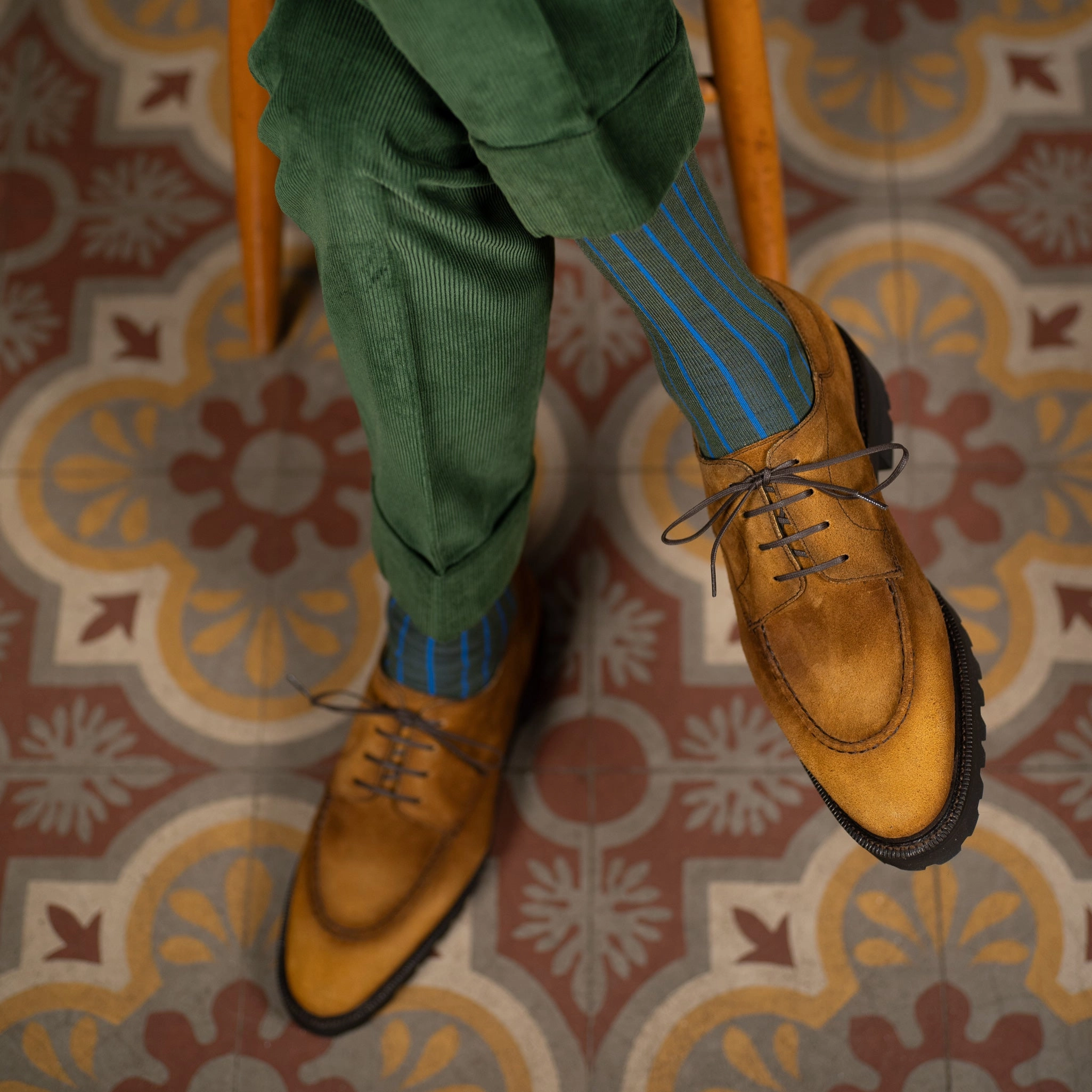 Gaspar Derby Mto - Amber Handmade Patina Layer Smart Adapted Living