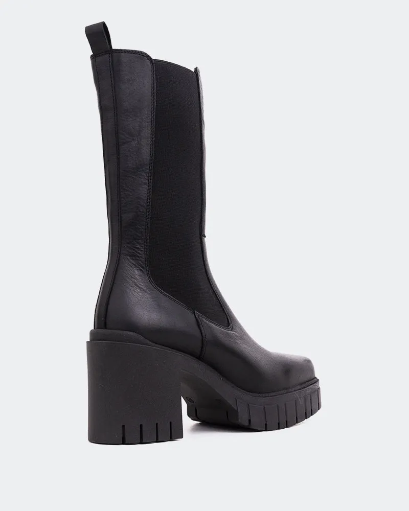 Vienne Black Leather Flow In Motion