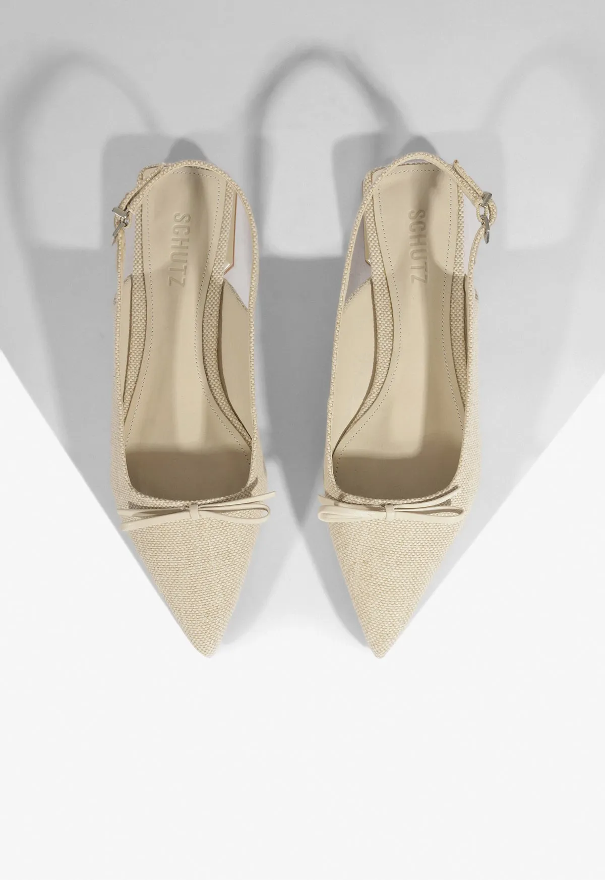 Violetta White Linen Ballet Flat Refined Moves Laid-Back Luxe