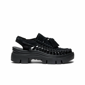 Quiet Statement Timeless Motion All Gender Uneek Plt Tassel Sneaker  |  Black/Black