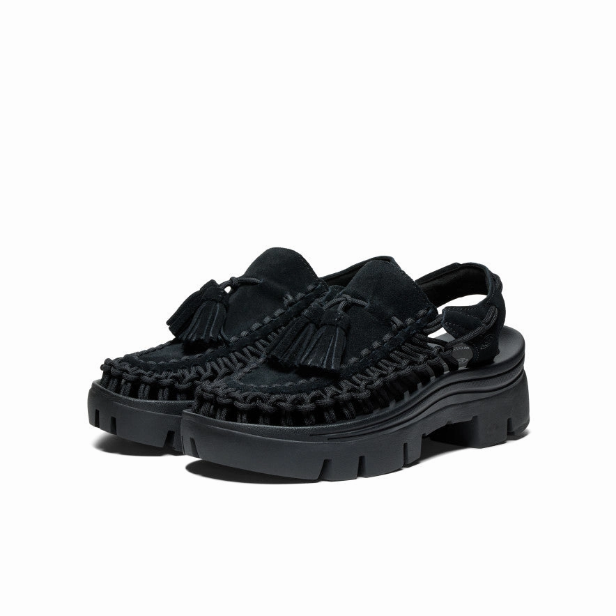 Soft Power All Gender Uneek Plt Tassel Sneaker  |  Black/Black