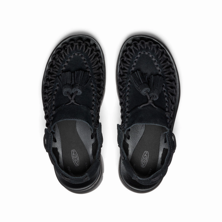 Minimal Mode All Gender Uneek Plt Tassel Sneaker  |  Black/Black
