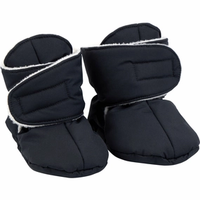 Everyday Comfort Voksi? Black Baby Booties-Black Light Grey