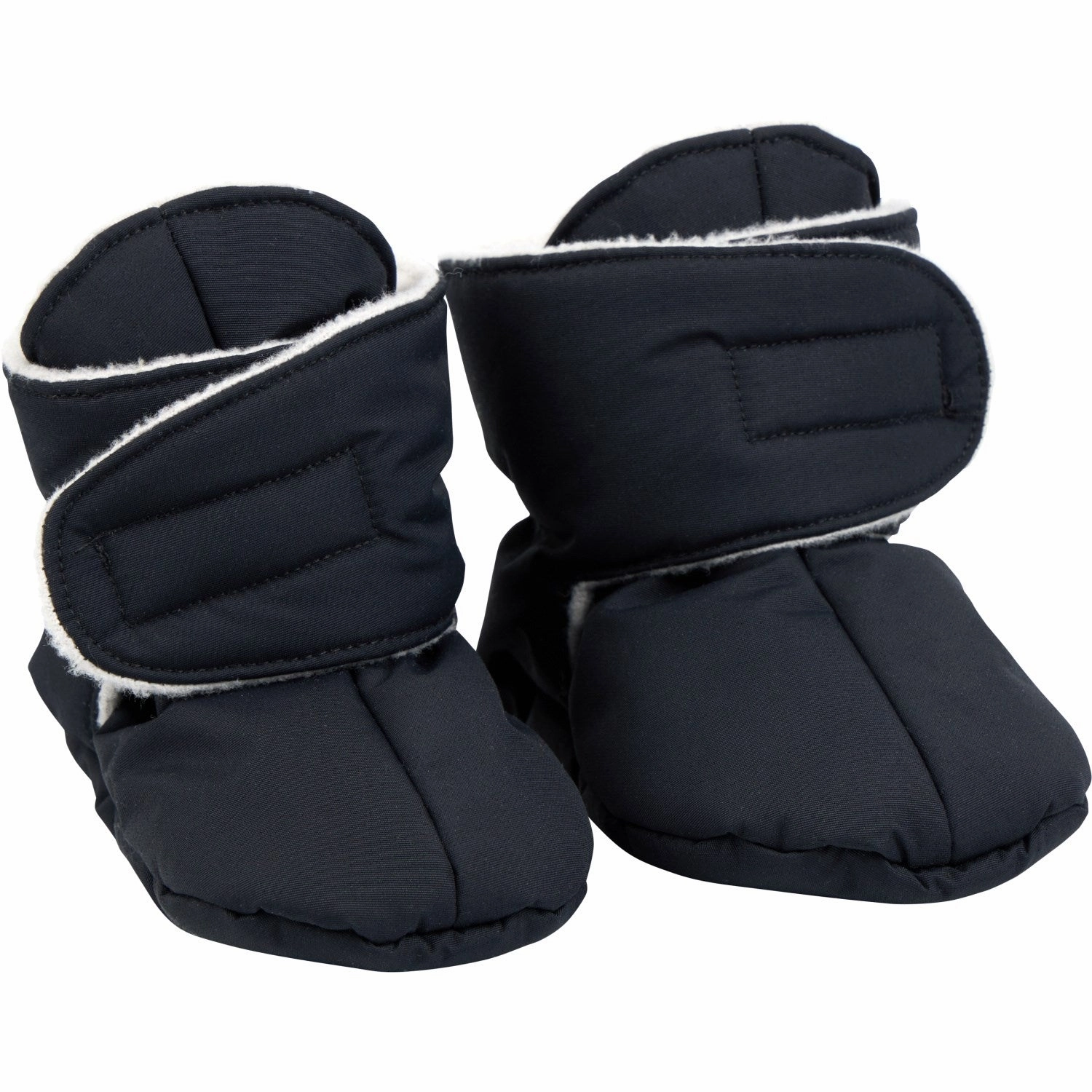 Everyday Comfort Voksi? Black Baby Booties-Black Light Grey