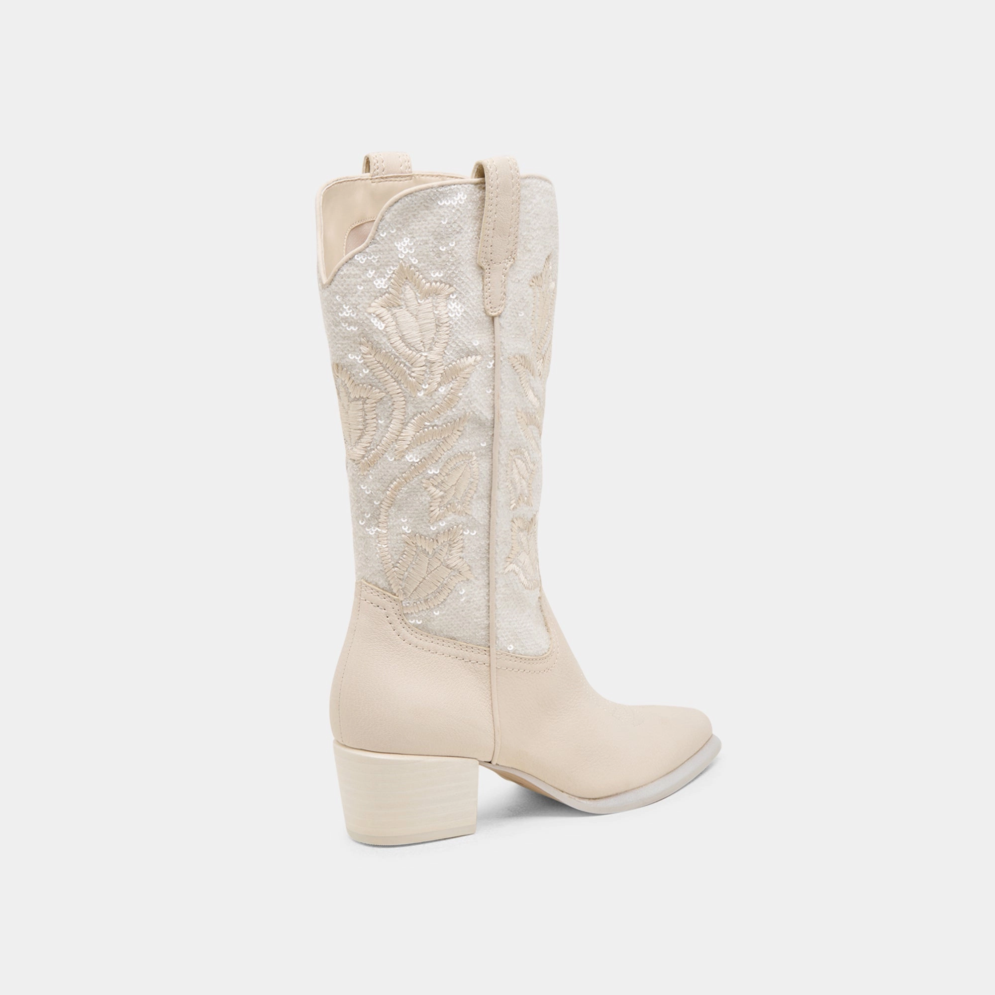 Flow-Forward Vorah Pearl Boots Creme Sequin