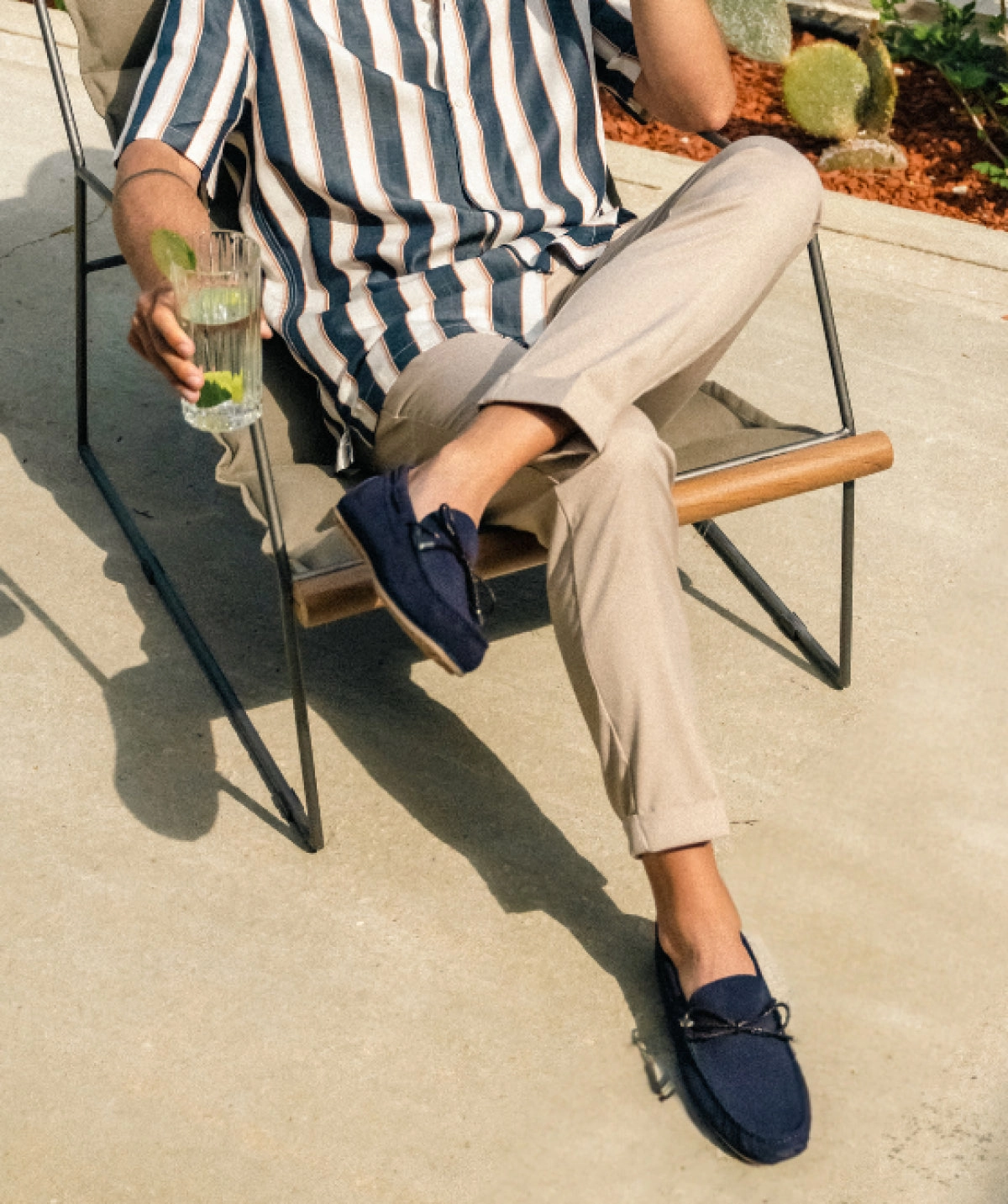 Motion In Mind Cancun Navy Suede Moccasin