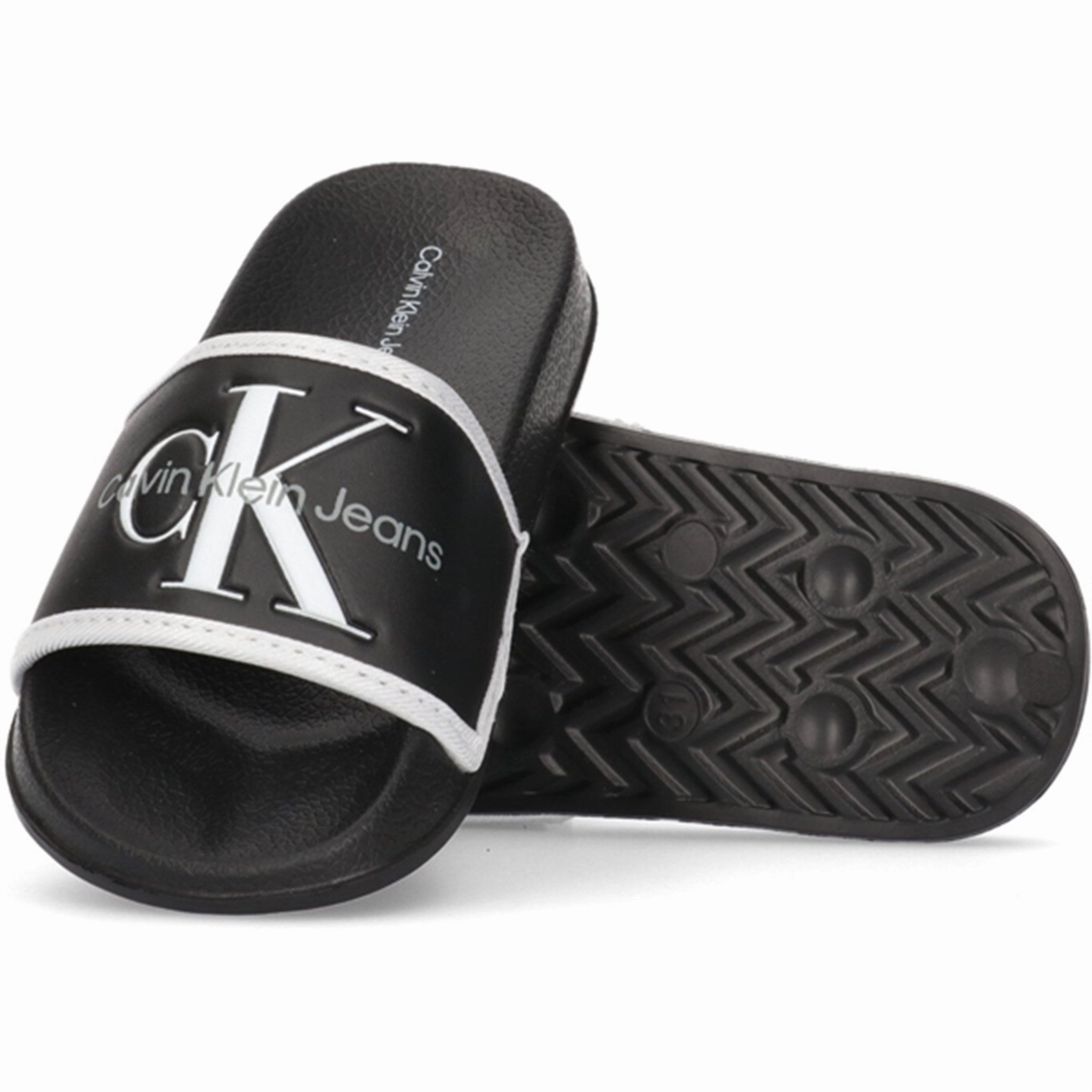 Quiet Performance Calm In Motionwear Calvin Klein Logo Pool Slide Black/White