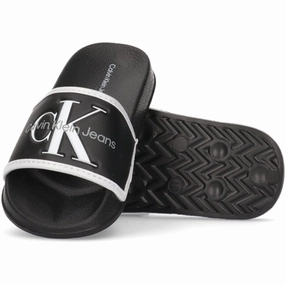 Quiet Performance Calm In Motionwear Calvin Klein Logo Pool Slide Black/White