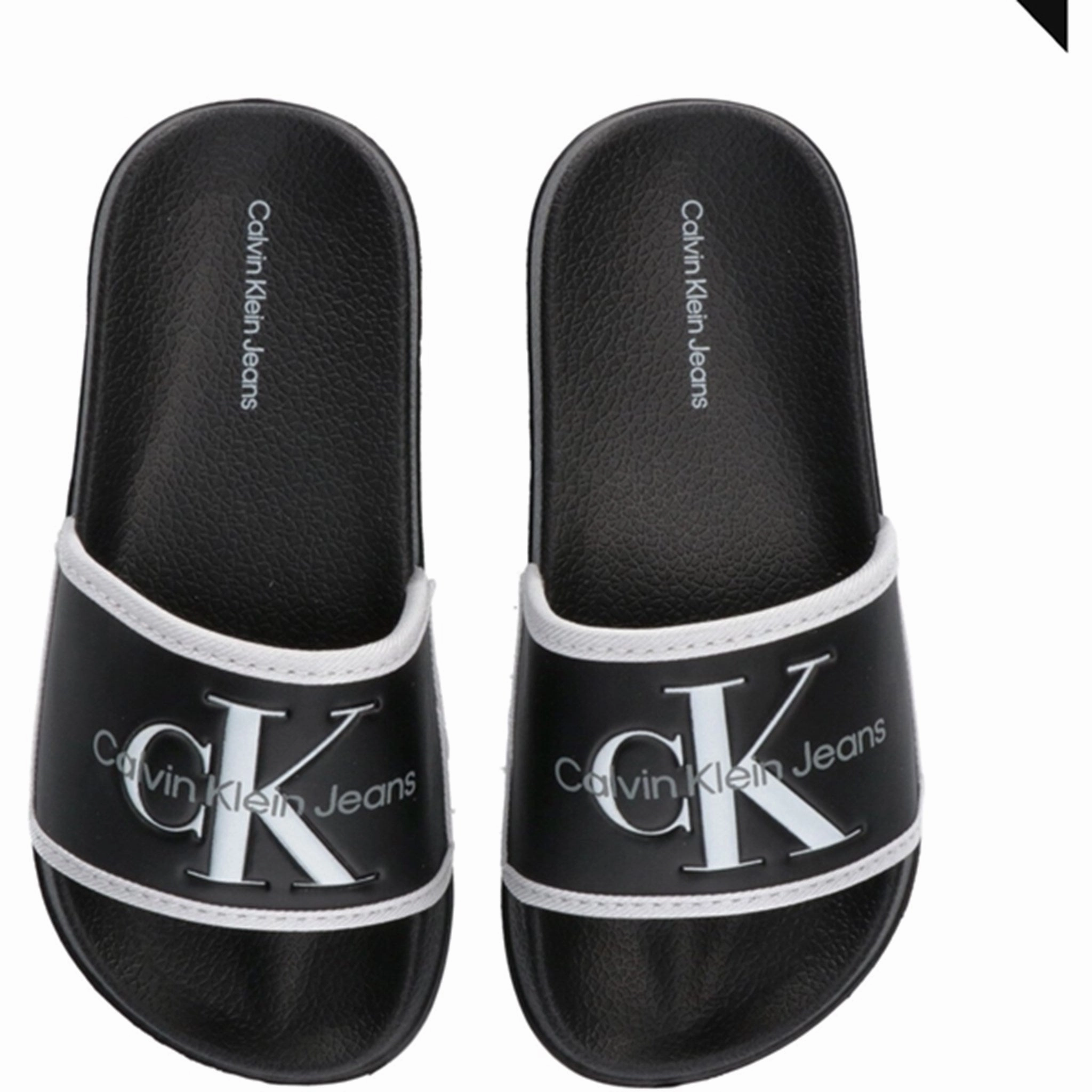 Calvin Klein Logo Pool Slide Black/White Fluid Lifestyle Built For Pace