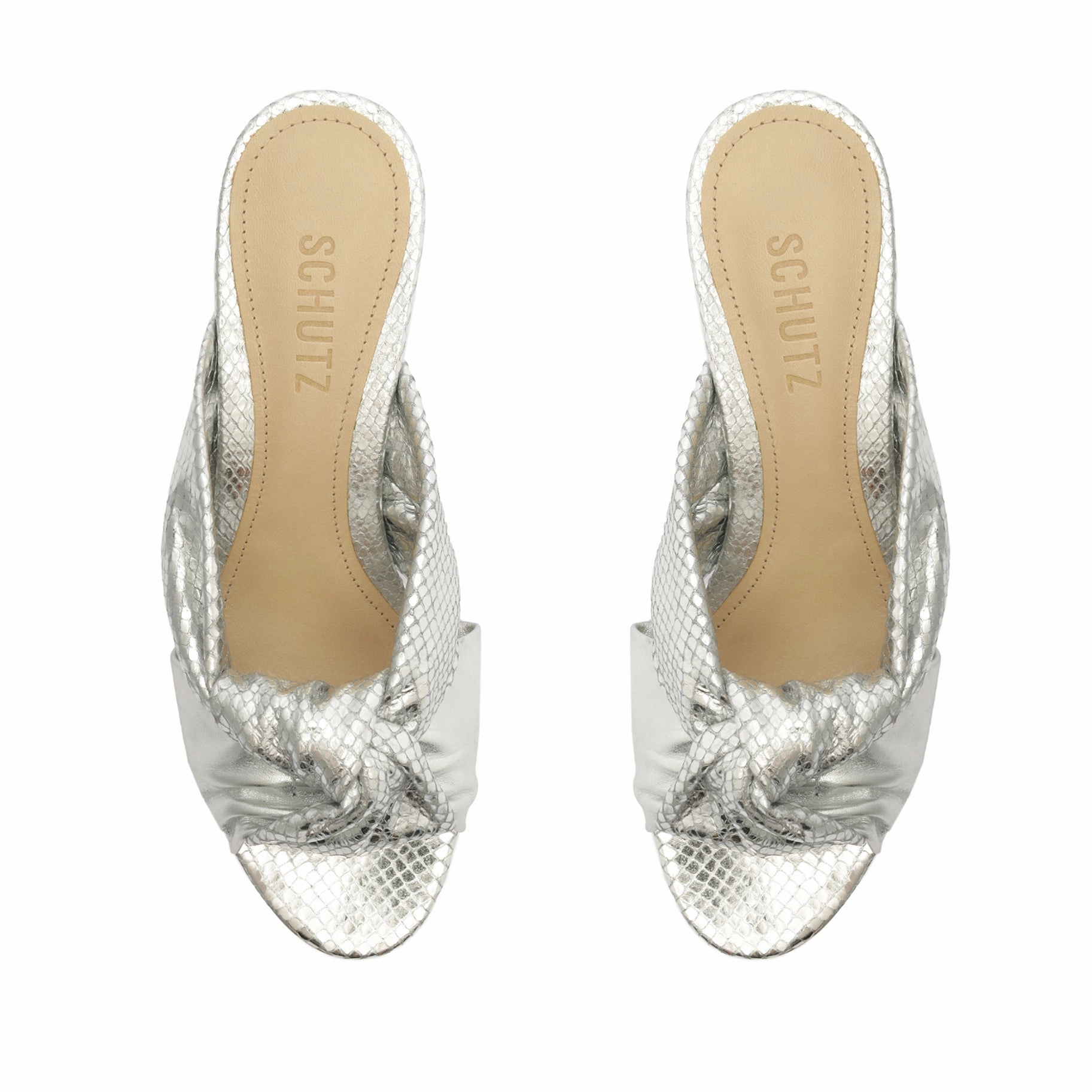 Mindy Mid Block Metallic Sandal Style In Balance City-Functional