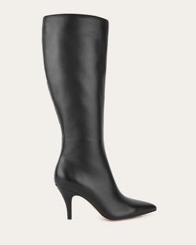 Lotus Knee Boots Black Leather Refined Urbanism Edge In Motion