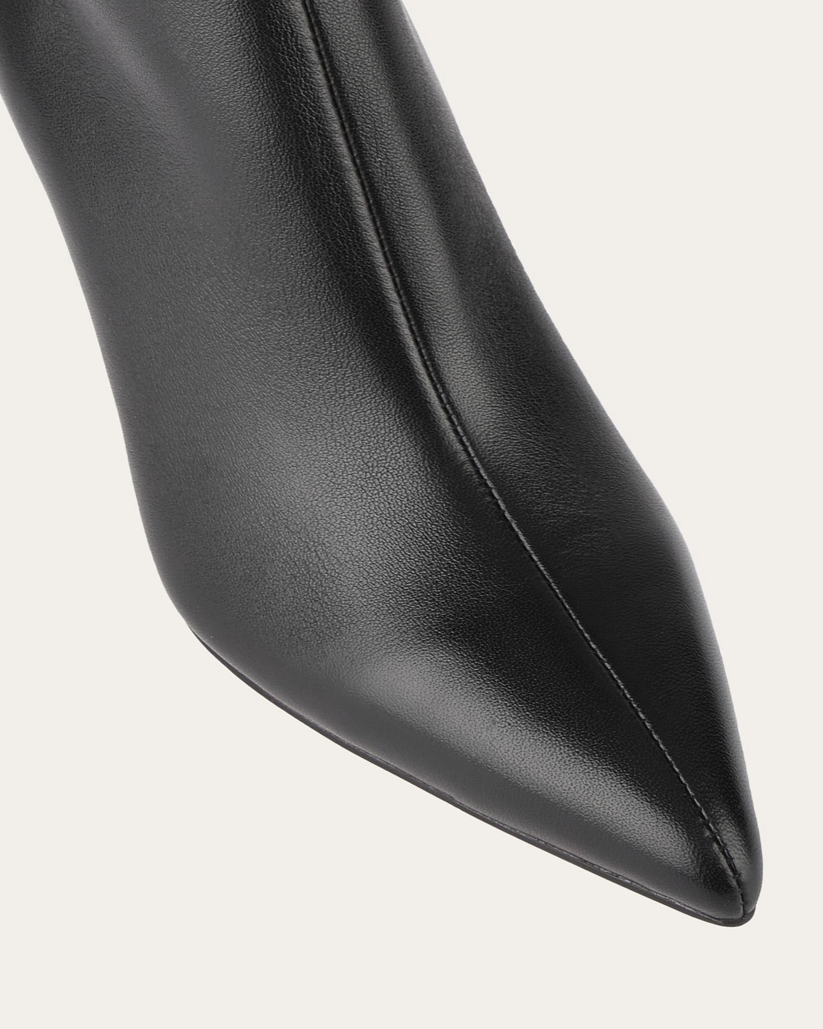Lotus Knee Boots Black Leather Pure Lineswear Elevated Layers