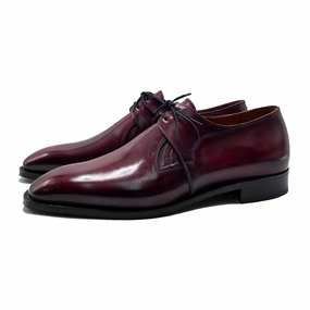 Westley Decon Derby Shoe Mto - Oxblood Handmade Patina Flexible Form