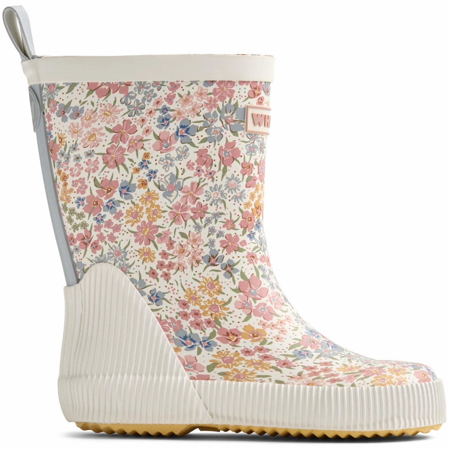 Wheat Bright Flowers Rubber Boot Welly Adaptable Pieces