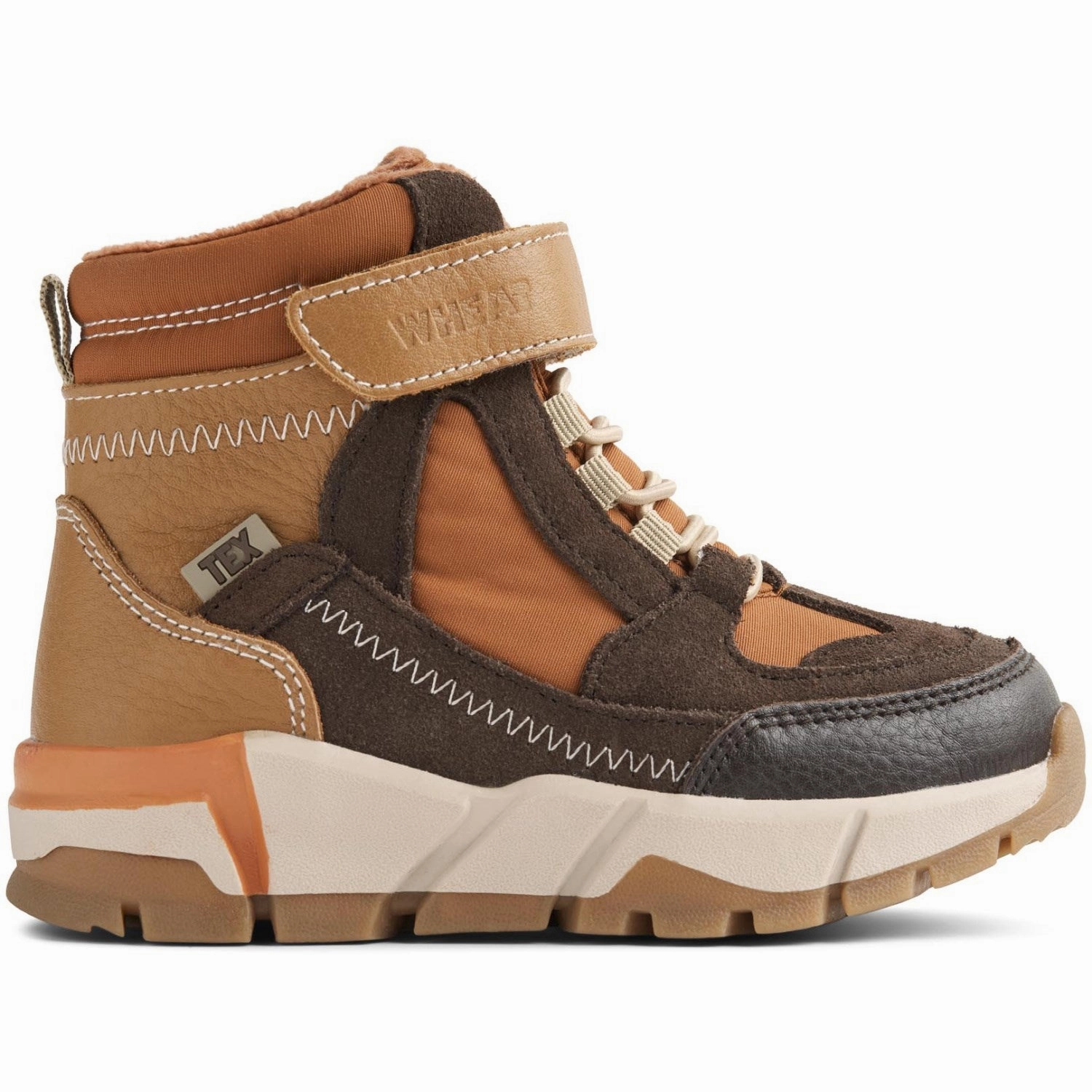 Living In Style Wheat Dark Brown Bootie Muni Tex