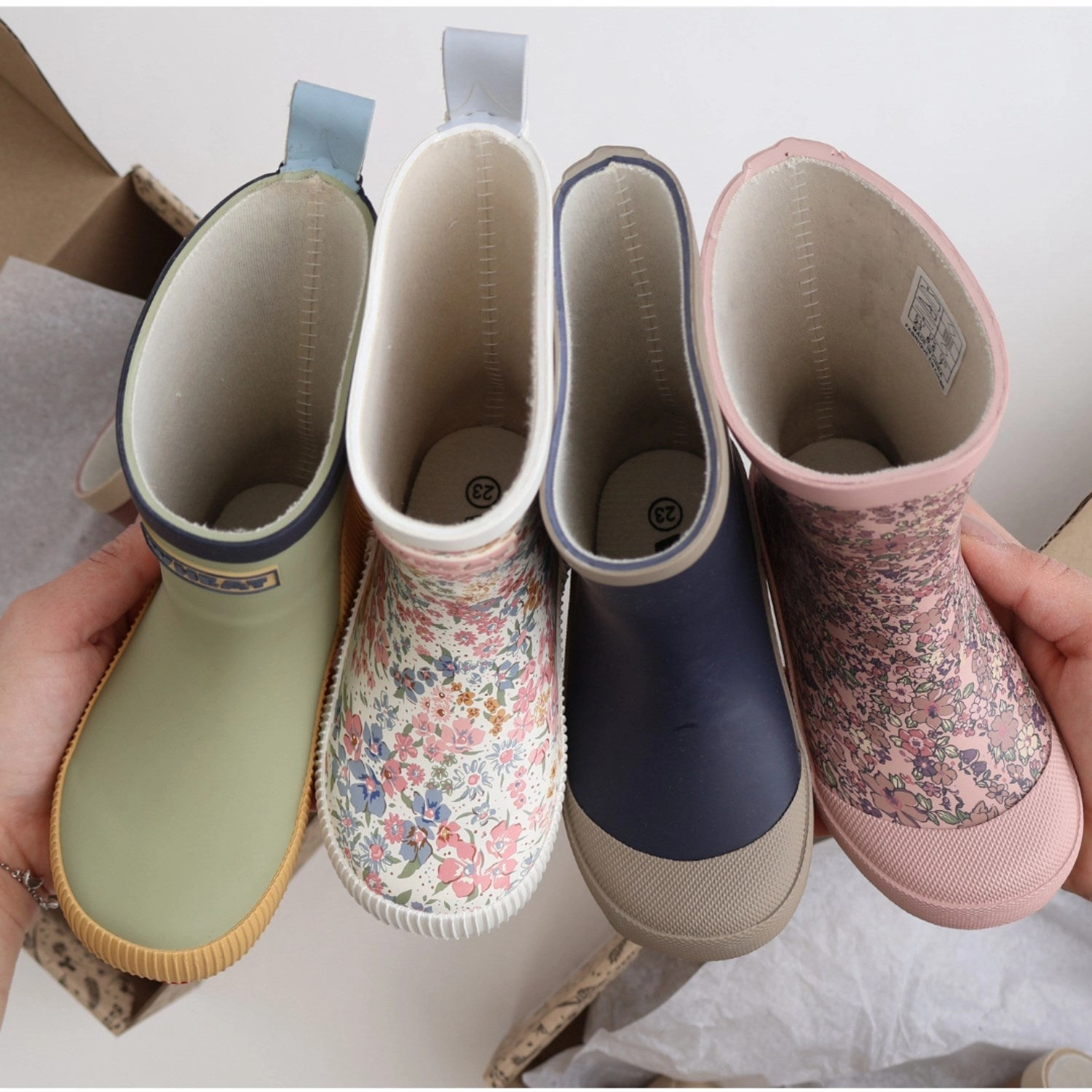 Unisex Rhythm Wheat Ink Rubber Boot Muddy