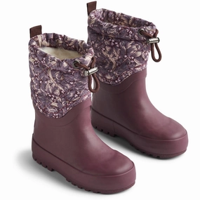 Clarity In Motion Wheat Purple Tulips Thermo Snowboot Drizzle