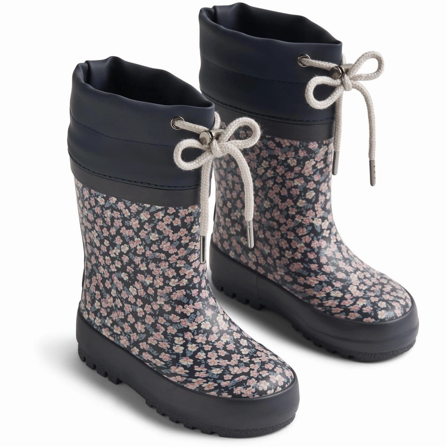 Wheat Raining Flowers Rubber Boot Thermo Print Timeless Motionwear Anytime Fit