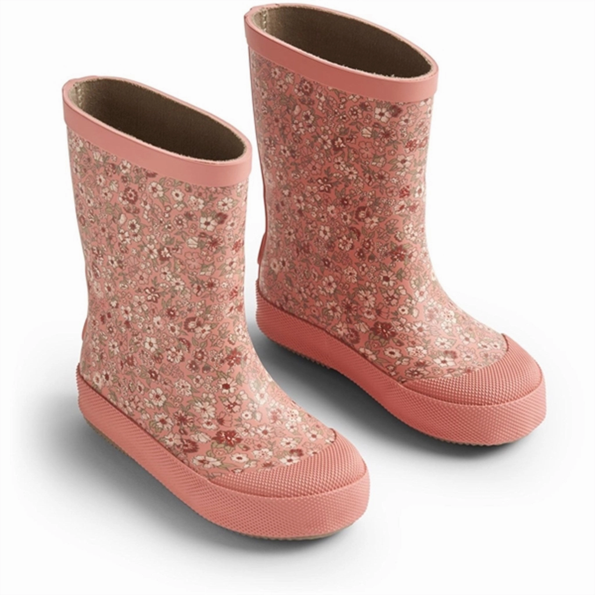 Wheat Rubber Boot Print Muddy Rosette Flowers Contemporary Vibes Authentic Motion