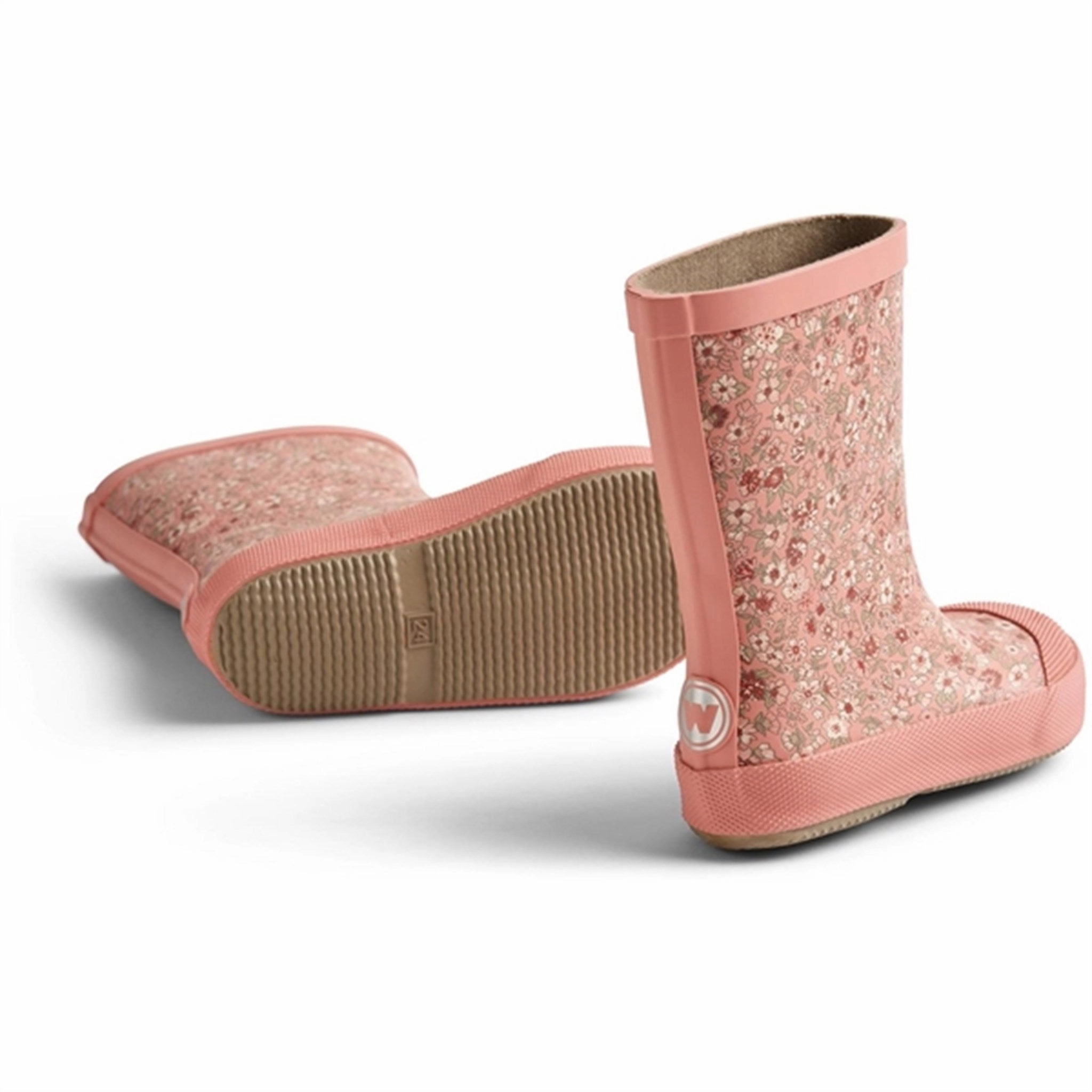 Refined Flowwear Modern Pattern Wheat Rubber Boot Print Muddy Rosette Flowers