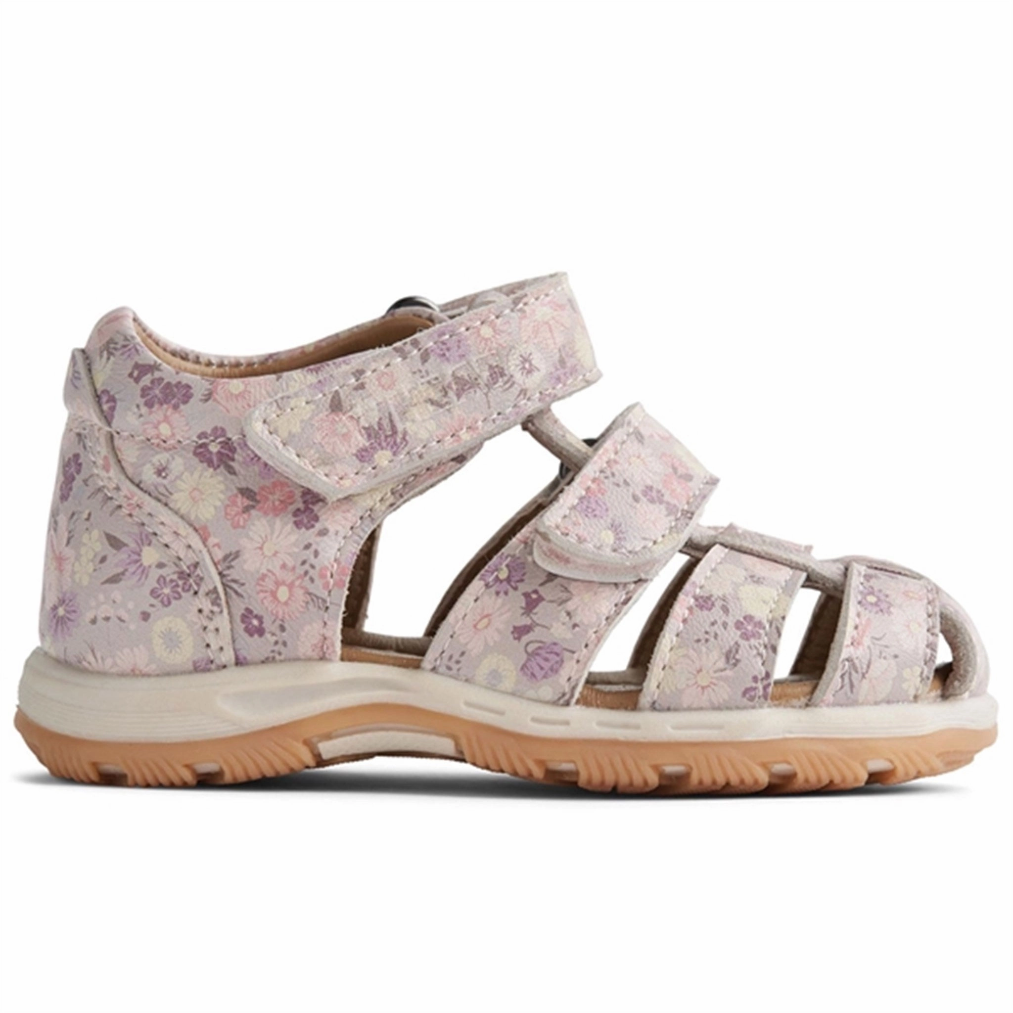 Wheat Sandal Closed Toe Frei S Clam Multi Flowers Effortless Minimal