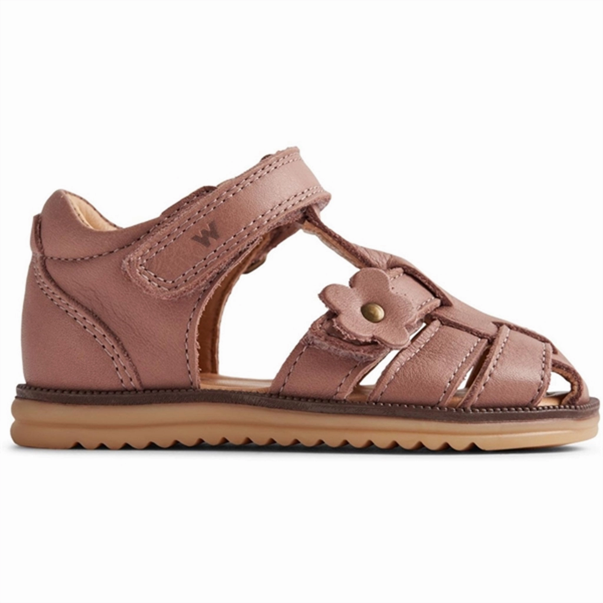 Clean Attitude Creative Layers Wheat Sandal Closed Toe Sky Flower Old Rose