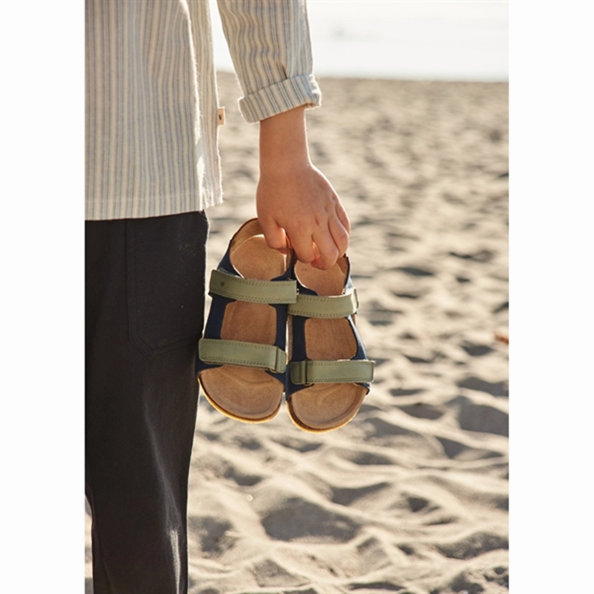 Wheat Sandal Cork Open Toe Corey Blue Designed For Pace Constant Vibe