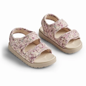 Wheat Sandal Open Toe Healy Print Clam Multi Flowers Active Living